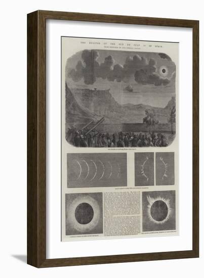 The Eclipse of the Sun on 18 July in Spain-null-Framed Giclee Print