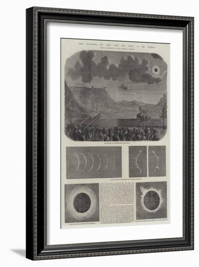 The Eclipse of the Sun on 18 July in Spain-null-Framed Giclee Print