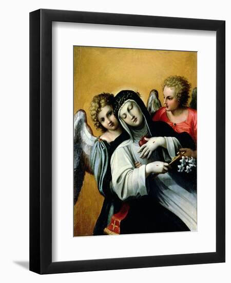 The Ecstasy of Saint Catherine-Agostino Carracci-Framed Giclee Print