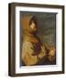 The Ecstasy of St. Francis, about 1660-Francisco de Zurbarán-Framed Giclee Print