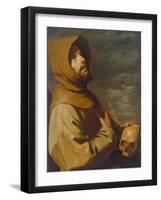 The Ecstasy of St. Francis, about 1660-Francisco de Zurbarán-Framed Giclee Print