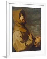 The Ecstasy of St. Francis, about 1660-Francisco de Zurbarán-Framed Giclee Print