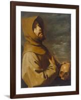 The Ecstasy of St. Francis, about 1660-Francisco de Zurbarán-Framed Giclee Print