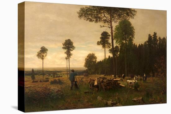 The Edge of a Bavarian Forest, Germany, 1874-Carl Irmer-Stretched Canvas