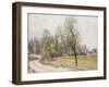 The Edge of the Forest in Spring, in Evening-Alfred Sisley-Framed Giclee Print