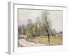 The Edge of the Forest in Spring, in Evening-Alfred Sisley-Framed Giclee Print