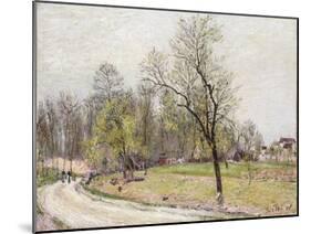 The Edge of the Forest in Spring, in Evening-Alfred Sisley-Mounted Giclee Print