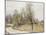 The Edge of the Forest in Spring, in Evening-Alfred Sisley-Mounted Giclee Print