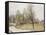 The Edge of the Forest in Spring, in Evening-Alfred Sisley-Framed Stretched Canvas