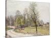 The Edge of the Forest in Spring, in Evening-Alfred Sisley-Stretched Canvas