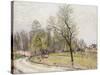 The Edge of the Forest in Spring, in Evening-Alfred Sisley-Stretched Canvas