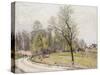 The Edge of the Forest in Spring, in Evening-Alfred Sisley-Stretched Canvas