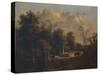 The Edge of the Forest, with Farm Cart and Cattle, c1811-John Crome-Stretched Canvas