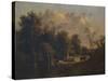 The Edge of the Forest, with Farm Cart and Cattle, c1811-John Crome-Stretched Canvas