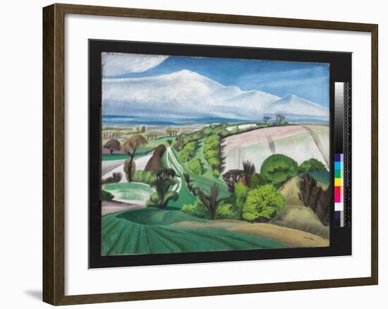 The Edge of the Plain, 1926 (Oil on Canvas)-John Northcote Nash-Framed Giclee Print