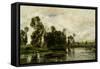 The Edge of the Pond, 1873-Charles Francois Daubigny-Framed Stretched Canvas