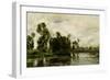 The Edge of the Pond, 1873-Charles Francois Daubigny-Framed Giclee Print