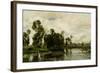 The Edge of the Pond, 1873-Charles Francois Daubigny-Framed Giclee Print