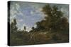 The Edge of the Woods at Monts-Girard, Fontainebleau Forest, 1852-54-Theodore Rousseau-Stretched Canvas
