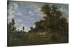 The Edge of the Woods at Monts-Girard, Fontainebleau Forest, 1852-54-Theodore Rousseau-Stretched Canvas