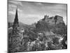 The Edinburgh Castle Sitting High on a Rock Above St. Cuthbert's Church-Hans Wild-Mounted Photographic Print