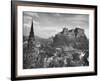 The Edinburgh Castle Sitting High on a Rock Above St. Cuthbert's Church-Hans Wild-Framed Photographic Print
