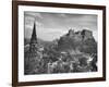 The Edinburgh Castle Sitting High on a Rock Above St. Cuthbert's Church-Hans Wild-Framed Photographic Print