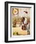 The Educated Elephants'. an Involving Elephants and Clowns in a Circus-null-Framed Giclee Print