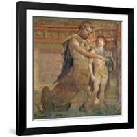 The Education of Achilles by Chiron, from Herculaneum-null-Framed Giclee Print