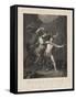 The Education of Achilles by the Centaur Chiron-Charles-Clément Bervic-Framed Stretched Canvas