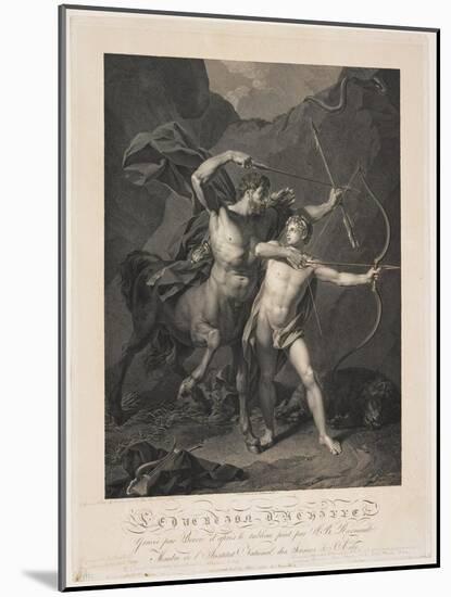 The Education of Achilles by the Centaur Chiron-Charles-Clément Bervic-Mounted Giclee Print