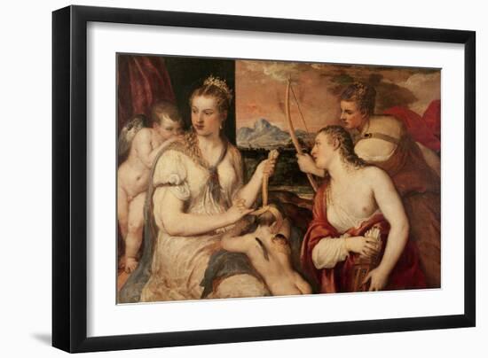 The Education of Cupid, circa 1565-Titian (Tiziano Vecelli)-Framed Giclee Print