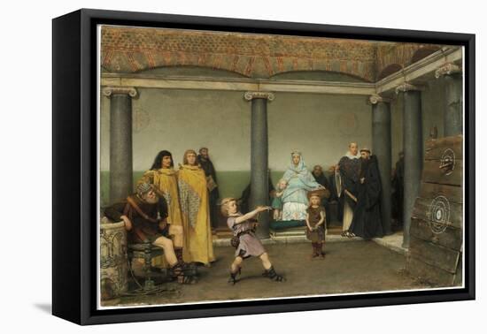 The Education of the Children of Clotilde and Clovis, 1868-Sir Lawrence Alma-Tadema-Framed Stretched Canvas