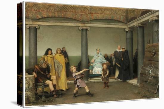 The Education of the Children of Clotilde and Clovis, 1868-Sir Lawrence Alma-Tadema-Stretched Canvas