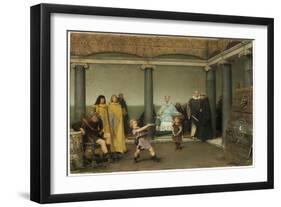 The Education of the Children of Clotilde and Clovis, 1868-Sir Lawrence Alma-Tadema-Framed Giclee Print
