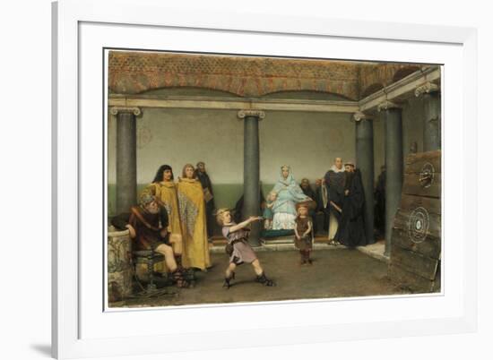 The Education of the Children of Clotilde and Clovis, 1868-Sir Lawrence Alma-Tadema-Framed Premium Giclee Print