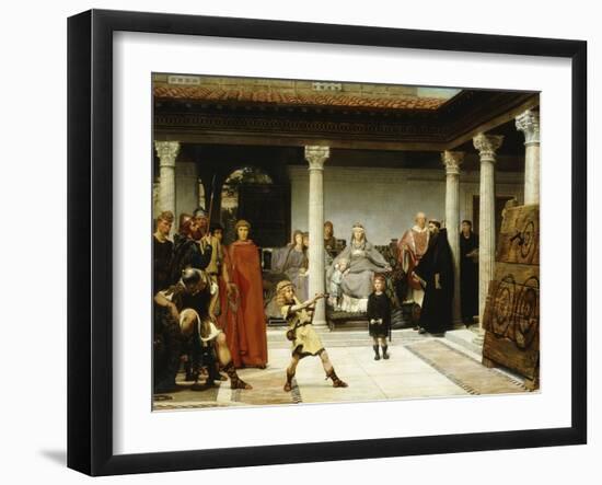 The Education of the Children of Clovis (School of Vengeance; Training of Clotilde's Sons)-Sir Lawrence Alma-Tadema-Framed Giclee Print