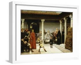 The Education of the Children of Clovis (School of Vengeance; Training of Clotilde's Sons)-Sir Lawrence Alma-Tadema-Framed Giclee Print