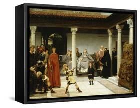 The Education of the Children of Clovis (School of Vengeance; Training of Clotilde's Sons)-Sir Lawrence Alma-Tadema-Framed Stretched Canvas