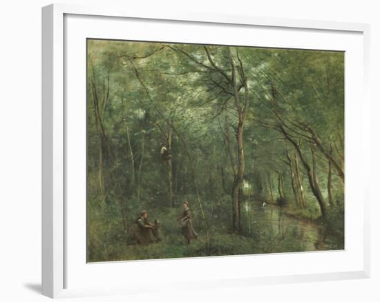 The Eel Gatherers-Jean-Baptiste-Camille Corot-Framed Giclee Print