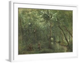 The Eel Gatherers-Jean-Baptiste-Camille Corot-Framed Giclee Print