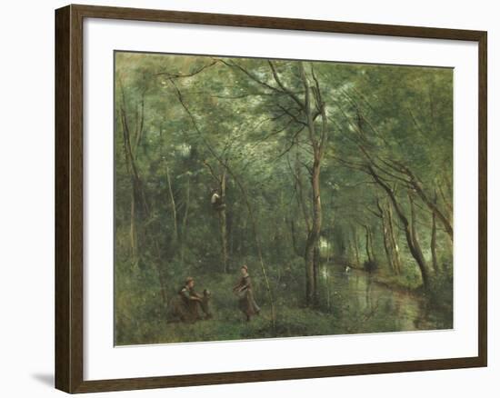 The Eel Gatherers-Jean-Baptiste-Camille Corot-Framed Giclee Print