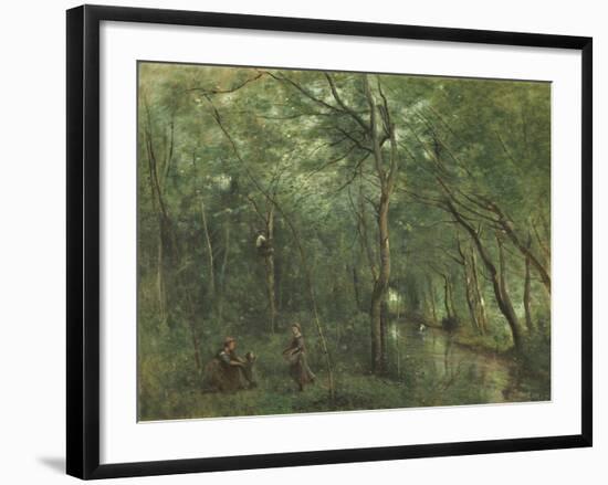 The Eel Gatherers-Jean-Baptiste-Camille Corot-Framed Giclee Print