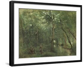 The Eel Gatherers-Jean-Baptiste-Camille Corot-Framed Giclee Print