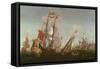 The 'Eendracht' and Other Shipping Off a Dutch Port-Hendrik van Minderhout-Framed Stretched Canvas