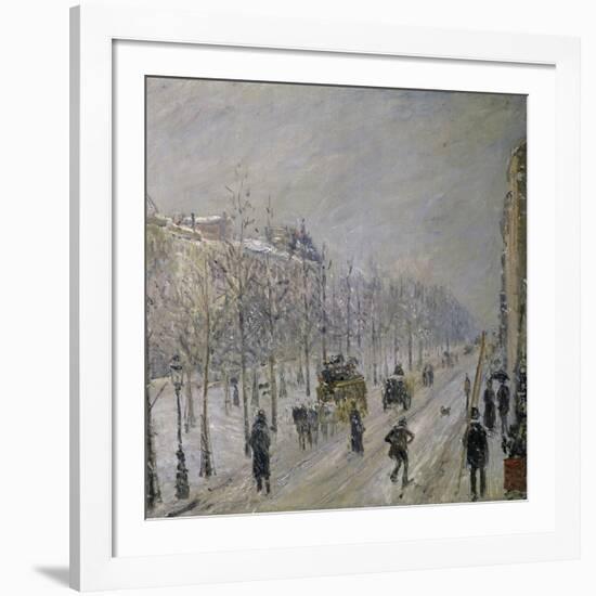 The Effect of Snow on the Boulevard's Appearance-Camille Pissarro-Framed Giclee Print