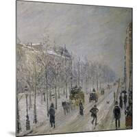 The Effect of Snow on the Boulevard's Appearance-Camille Pissarro-Mounted Giclee Print