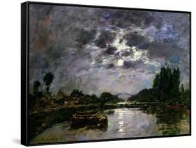 The Effect of the Moon, 1891-Eugène Boudin-Framed Stretched Canvas