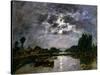 The Effect of the Moon, 1891-Eugène Boudin-Stretched Canvas