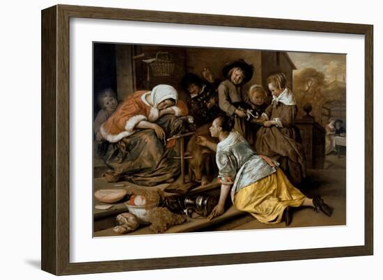 The Effects of Intemperance, circa 1663-65-Jan Havicksz. Steen-Framed Giclee Print